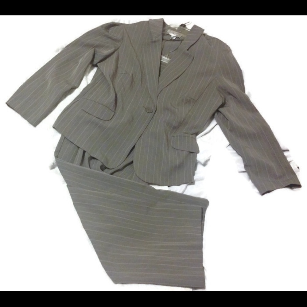 My Valentine Grey Pinstriped Women's Pantsuit